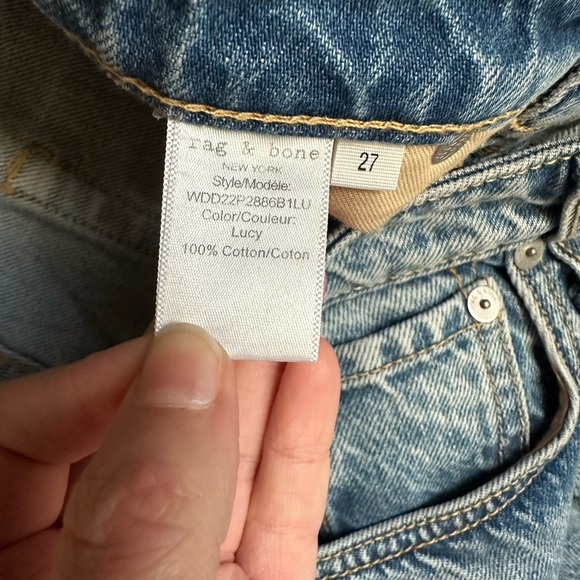 Women's rag & bone Alex High-Rise Straight Jeans in Lucy Size 27 - Picture 6 of 7